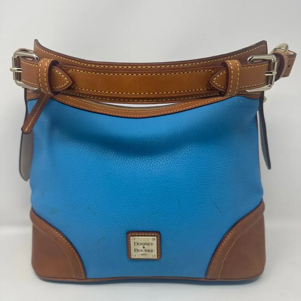 Dooney & Bourke Azure Pebble Leather Hobo w/Cotton Lining  (selling as is) - Picture 16 of 16